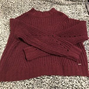 burgundy sweater